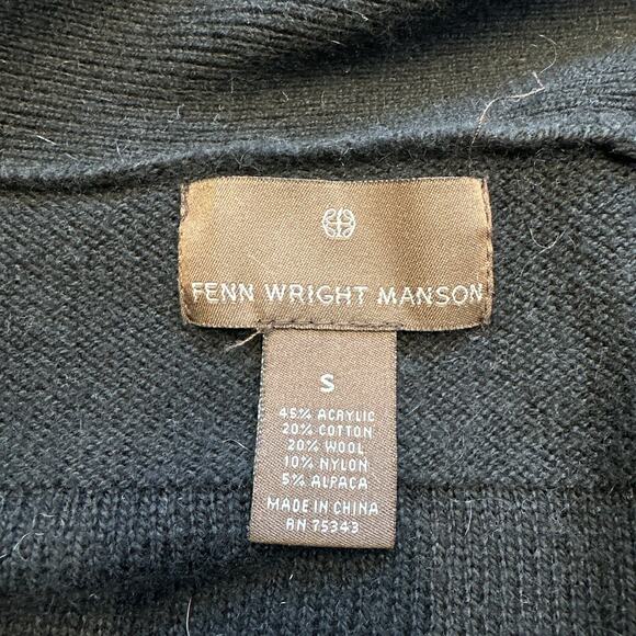 Fenn Wright Manson Cardigan Sweater Womens Longline Wool Alpaca Blend Minimalist - Picture 2 of 7